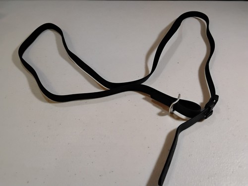 Vintage black leather neck - vintage,